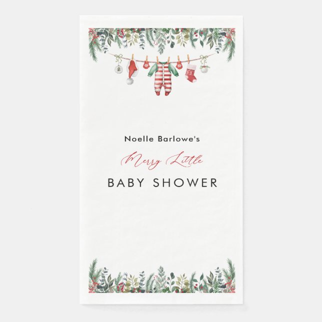 Winter Baby Dusche Party Napkins Serviette (Vorderseite)
