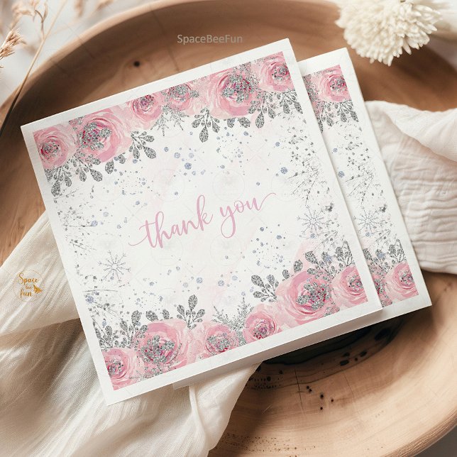 Winter Baby-Dusche Serviette (Winter Baby Shower Napkins, It's Cold Outside Napkins, Snowflake Baby Shower Napkins, Winter Wonderl)