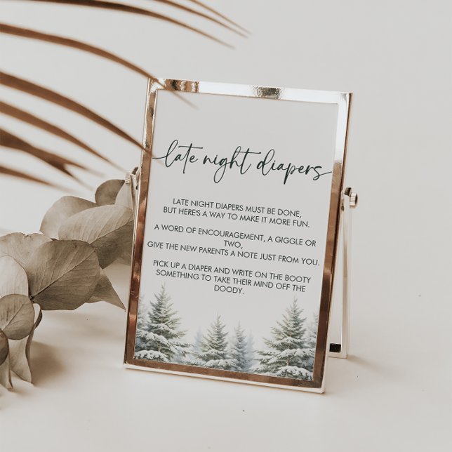 Winter Baby Dusche Spate Night Diapers signieren Poster (Von Creator hochgeladen)