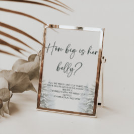 Winter Baby Dusche wie groß ist ihr Bauchspielzeic Poster