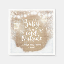 Winter Baby Es ist kalt draußen Rustikale Dusche N Serviette