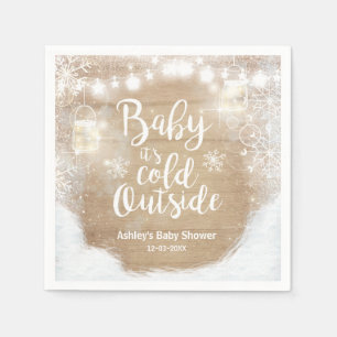 Winter Baby Es ist kalt draußen Rustikale Dusche N Serviette