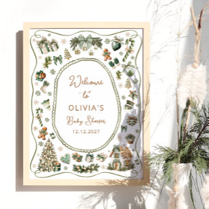 Winter Baby Es ist kalte Außendusche Begrüßung Poster