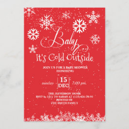 Winter Baby Es ist kalte Außendusche Einladung