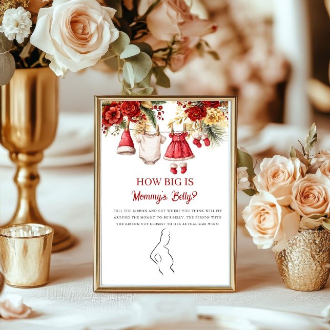 Winter  Baby How big Mommy' baby Shower sign Poster (Von Creator hochgeladen)