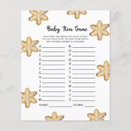 Winter Baby Item Game. Baby Shower Game