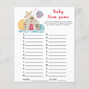 Winter-Baby-Item-Spiel. Baby-Shower-Spiel