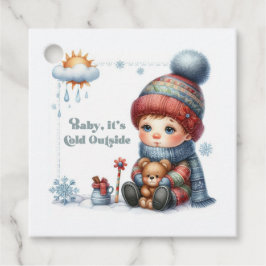 Winter "Baby It's Cold Outside" Babydusche Geschenkanhänger