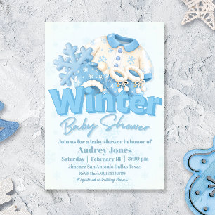 Winter-Baby-Party Einladung
