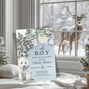 Winter-Baby-Party-Einladungen Baby Shower Einladun Einladung