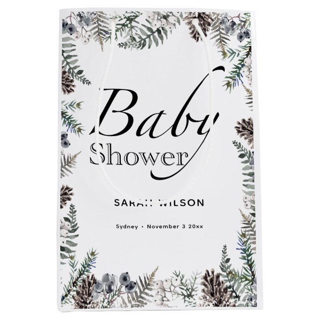 Winter Baby Showbeutel Mittlere Geschenktüte (Vorderseite)