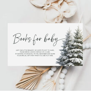 Winter Baby Showbücher für Baby Ticket Begleitkarte