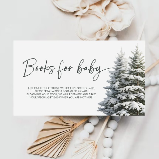 Winter Baby Showbücher für Baby Ticket Begleitkarte (Von Creator hochgeladen)