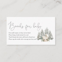 Winter Baby Shower Books For baby Enclosure Card Begleitkarte