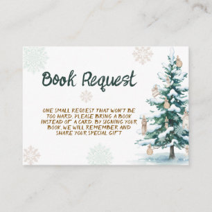 Winter-Baby-Shower-Bücher für Baby Begleitkarte