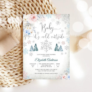 Winter Baby Shower Einladung