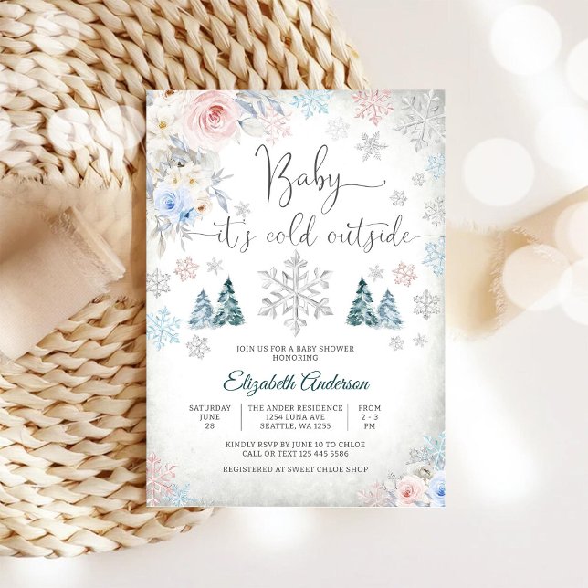 Winter Baby Shower Einladung (Von Creator hochgeladen)