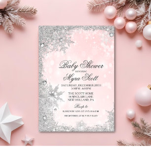 Winter Baby Shower Einladung