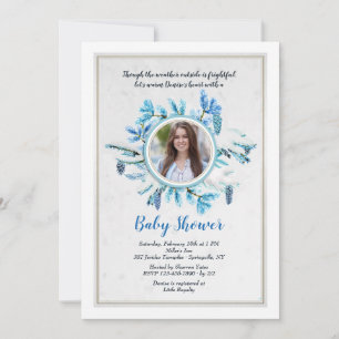Winter-Baby-Shower-Einladung Einladung