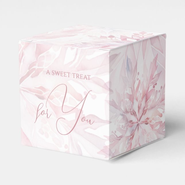 Winter Baby Shower Girl Pink Snowflake Geschenkschachtel (Vorderseite)