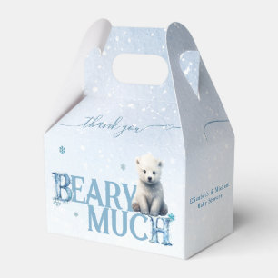 Winter Baby Shower Polar White Baby Bear Modern Geschenkschachtel