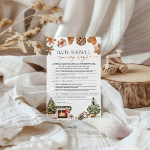 Winter Baby Shower Umfrage Sagt Spielkarte
