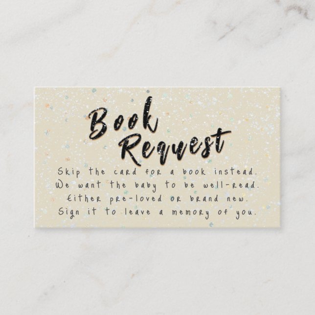 Winter Baby Sprinkle | Buchanfrage "Snow Flurry Begleitkarte (Vorderseite)