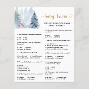Winter Baby Trivia Baby Showspiel