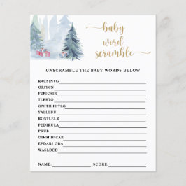 Winter Baby Word Scramble | Baby Showspiel
