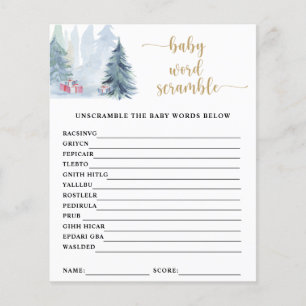 Winter Baby Word Scramble Baby Showspiel