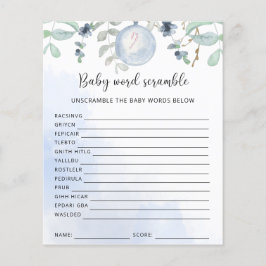 Winter Baby Word Scramble | Baby Showspiel