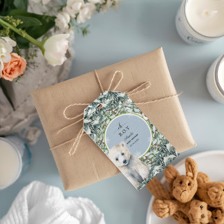 Winter Babydusche Einladungen Geschenkanhänger