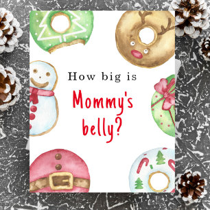 Winter Babydusche Wie groß ist Mommy's Bauch Poster