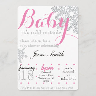 Winter-Babyparty Einladung