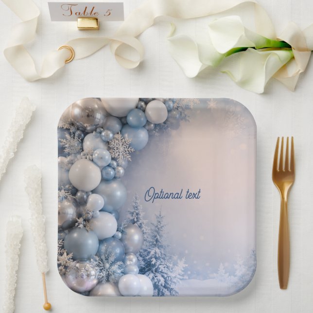 Winter-Babyshower  Pappteller (Hochzeit)