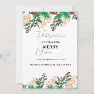 Winter Bald zu Eltern Schwangerschaftsankündigung Ankündigung