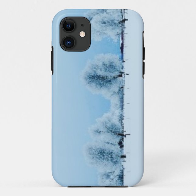 Winter-Bauernhof Case-Mate iPhone Hülle (Rückseite)