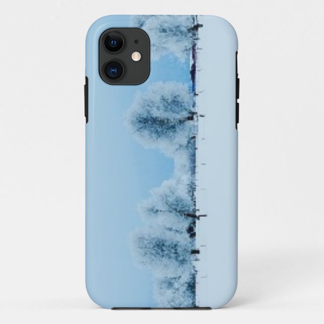 Winter-Bauernhof Case-Mate iPhone Hülle (Rückseite)