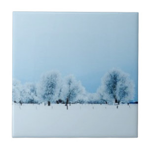 Winter-Bauernhof Fliese