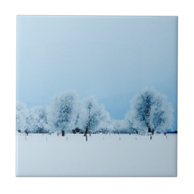 Winter-Bauernhof Fliese (Vorderseite)