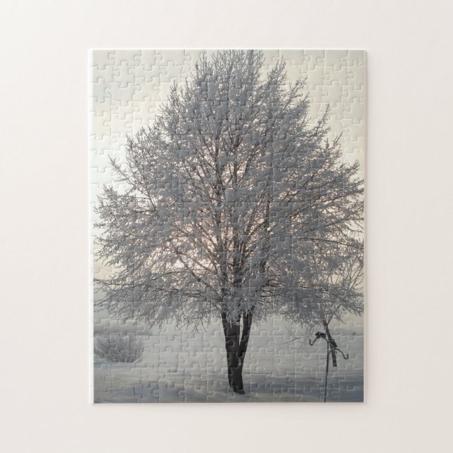 Winter-Baumpuzzlespiel Puzzle (Vertikal)