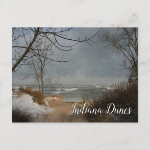 Winter Beach, Lake, Indiana Dunes Ntl.Lakeshore Postkarte