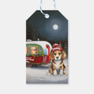 Winter-Beagle-Caravan-Weihnachtsabenteuer Geschenkanhänger