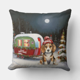 Winter Beagle Karawan Weihnachtsabenteuer Kissen