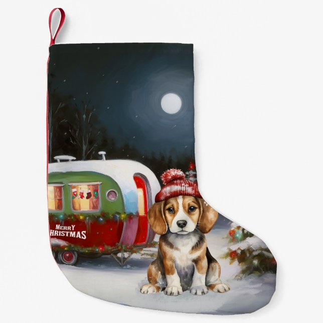 Winter Beagle Karawan Weihnachtsabenteuer Kleiner Weihnachtsstrumpf (Vorderseite)