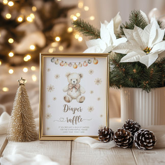 Winter Bear Baby es ist kalt außerhalb der Windelr Poster