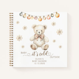 Winter Bear Baby mit kalter Außendusche Notizbuch