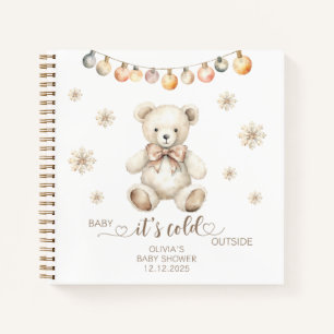 Winter Bear Baby mit kalter Außendusche Notizbuch