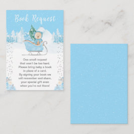 Winter Bear Blue Sleigh Buchanfrage Begleitkarte