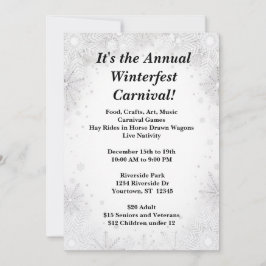 Winter Beauty Weihnachtsfest Party Einladung